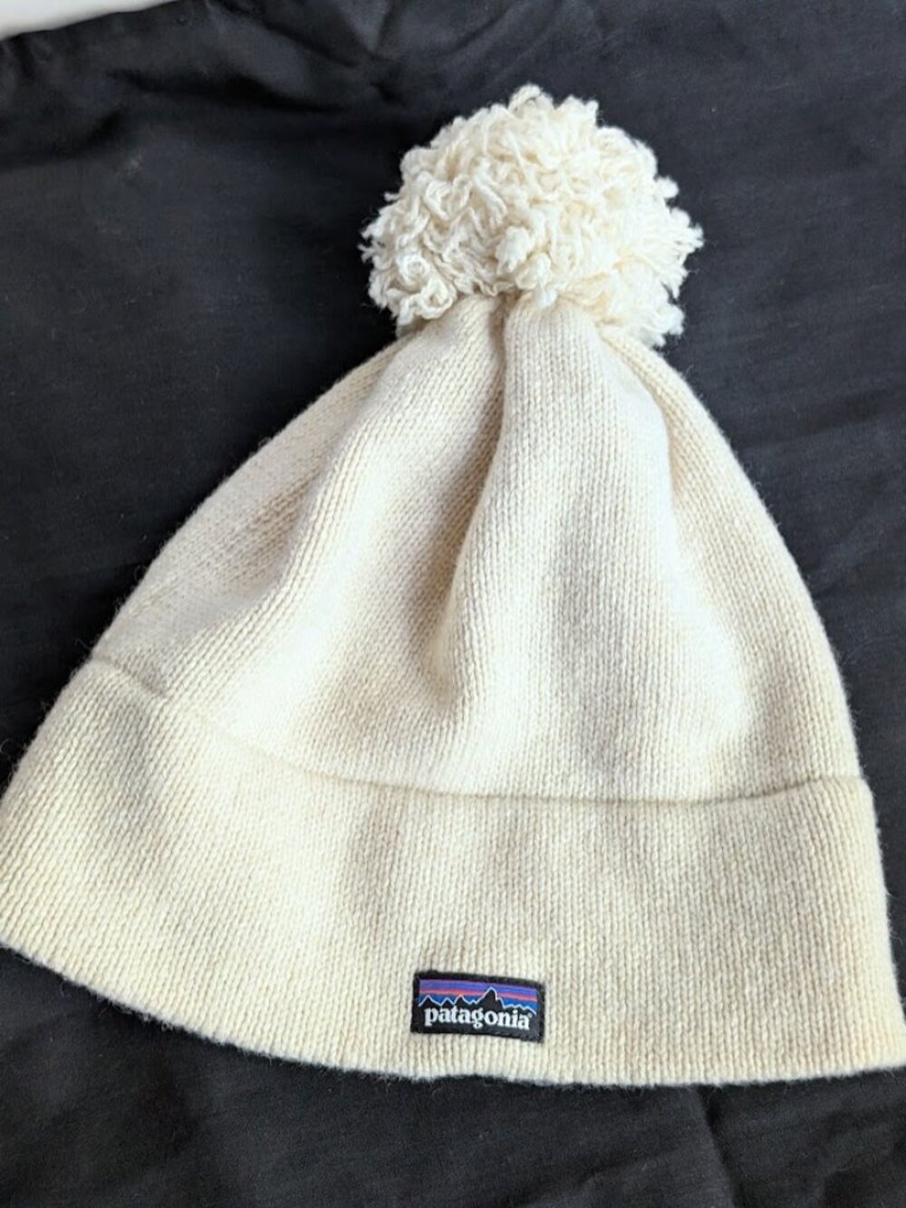 Patagonia Vintage Town Hat Beanie Hat with Embroidered Cow Skull & Pompom